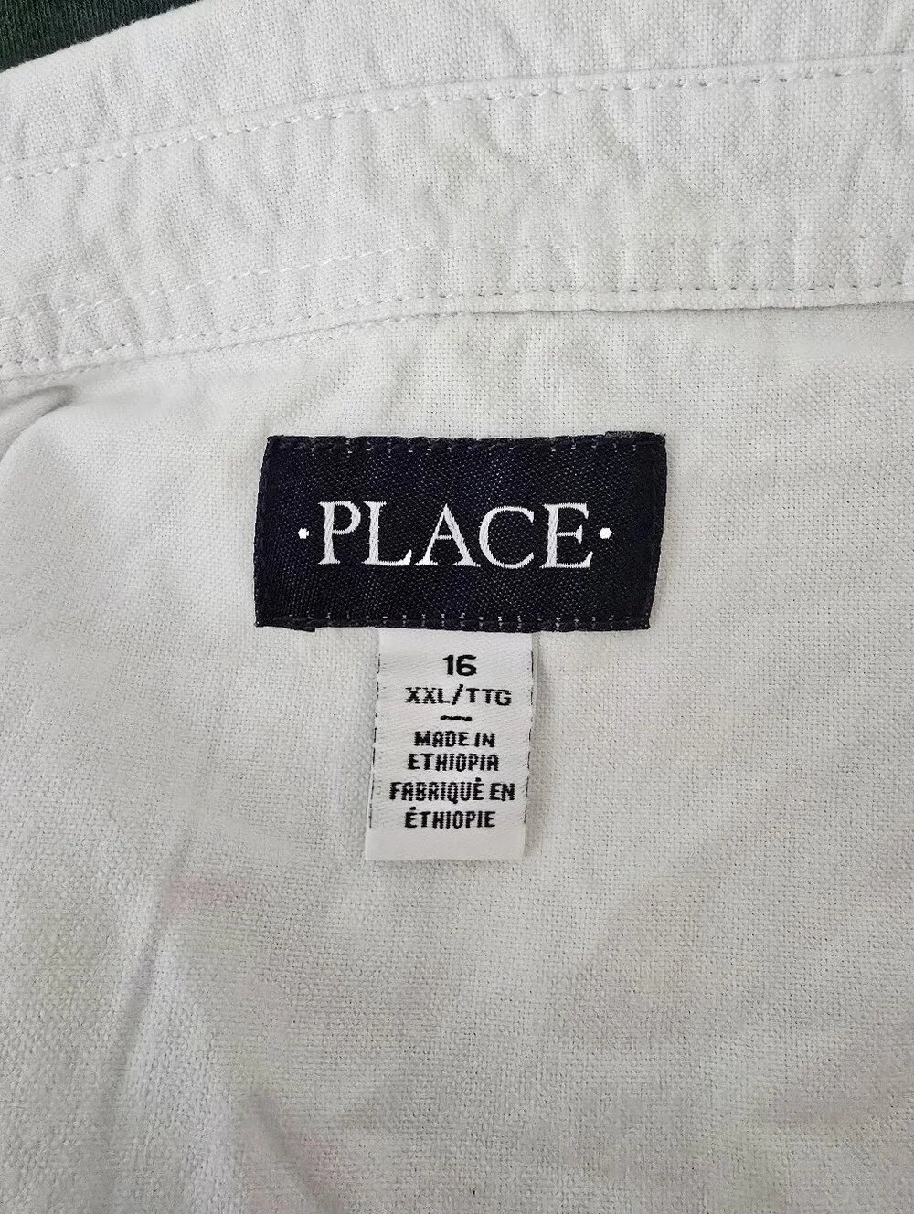 The Children's Place Boy's White Oxford Short-Sleeve Button Down Shirt 16